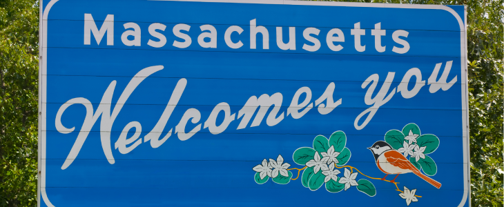 Massachussets welcome sign